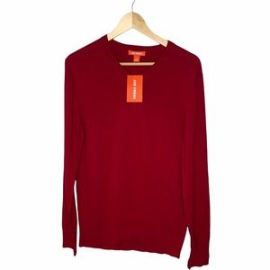 Men’s NWT Joe Fresh Red V-Neck Sweater 100% Cotton Small ~